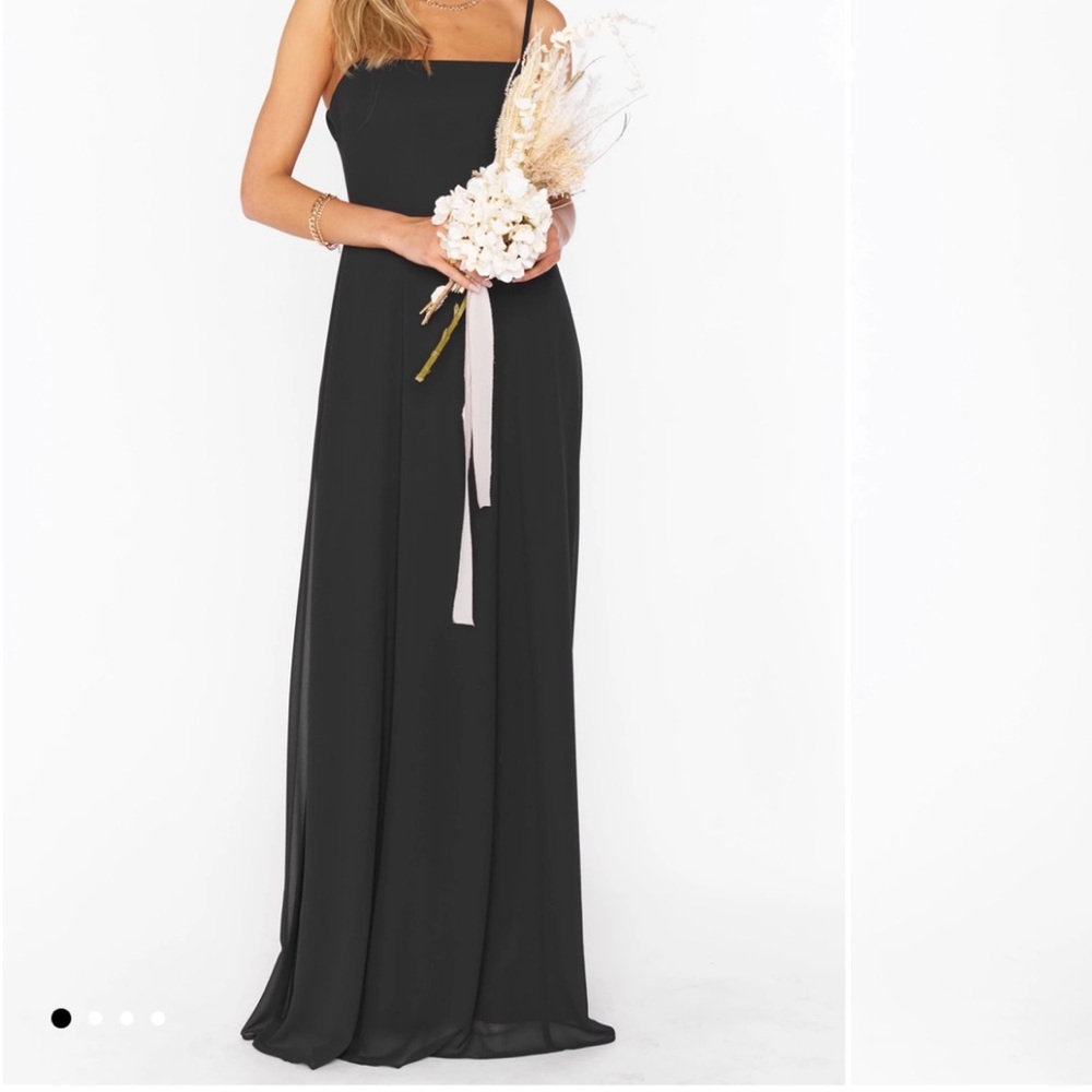 Show Me Your Mumu Black Lauren Tie Maxi Dress